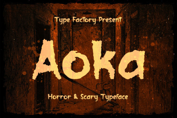 Aoka Font for Bold Editorial Design and Thriller-Themed Typography