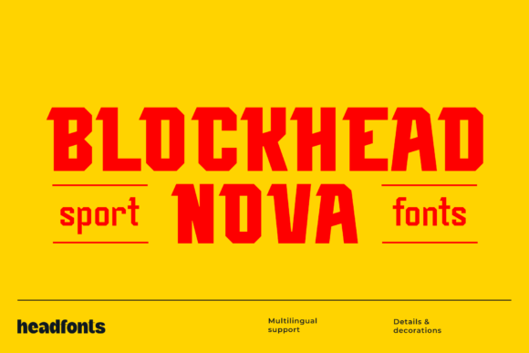 Blockhead Nova Font for Creative Makers and Shop Owners