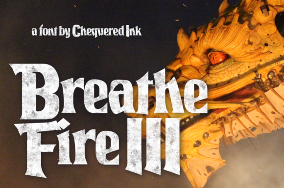 Breathe Fire III: A Whimsical Display Font for Creative Projects
