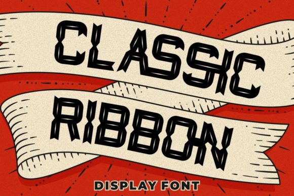Classic Ribbon Font for Bold and Expressive Campaign Design