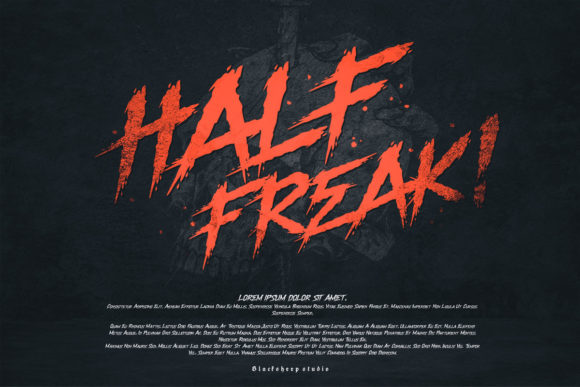 Half Freak: A Bold Display Font for Impactful Designs