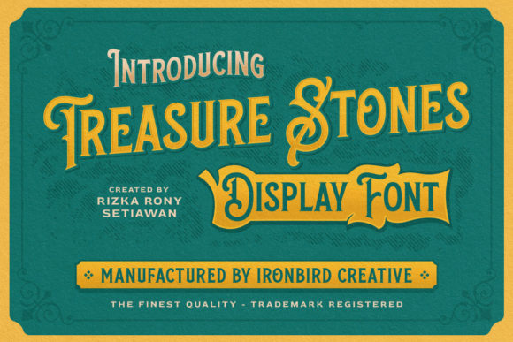 Treasure Stones: A Bold Display Font for Creative Projects