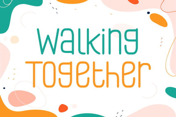 Walking Together Font: A Playful Display Typeface for Creative Makers